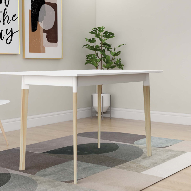 Corrigan Studio® Modern Dining Table, Rectangular Kitchen Table With ...
